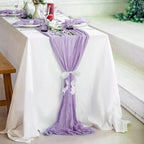 Lilac Purple Cheesecloth Table Runner Boho 10ft Gauze Cheese Cloth Gorgeous Table Runner for Baby Shower Wedding Bridal Shower Fall Thanksgiving Table Decor