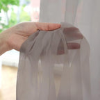 Window Light Grey Sheer Curtains 48 Inches Width 63 Inches Long 2 Panels Sheer Curtain Clear Curtains Basic Rod Pocket Panel for Home Living Room Bedroom Kids Room Yard Patio Parlor Sliding