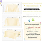 QueenDream Light Gold Sequin Decorative Party Tablecloth: Large Shimmer Dessert Table Overlay 90x132 Inch Dinner Table Drapes Cocktail Xmas Decor