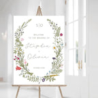 Wildflower Wedding Welcome Sign, Floral Wedding Signs