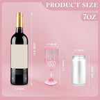 Plastic Wine Glasses，Plastic Goblets Vintage Style Cordial Drinking Glasses for Wedding Reception, Grand Event Party Supplies (48, Pink)