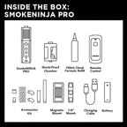 PMI SmokeNINJA PRO KIT - Portable Fog Machine with Bluetooth, 3rd Gen Haze Nozzle for Cinematic & Studio Use - Perfect for Cinematography, Photography, and Events(PRO KIT)