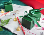 AWELL Dark Green Gift Candy Box Bulk 2x2x2 inches with Green Ribbon Party Favor Box,Pack of 50