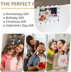 3 Pack 4x6 Inch Magnetic Acrylic Picture Frame,10+10mm Thick Block,Double Sided Clear scalloped frames for Desktop Display | Trendy Home Gift ((3 Pack), 4X6)