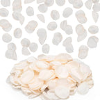 SUREAM Flower Petals for Wedding, 300 Pcs Fake Rose Pedals for Wedding Centerpiece Table Decorations, Flower Girl Basket, Romantic Night, Aisle Decorations for Wedding Ceremony(Ivory)