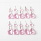 10pcs Crystal Prisms Chandelier Pink Ornament Pendants Rainbow Maker 38mm Drop Prism Hanging Prisms for Wedding Party Chrismtmas Decoration DIY Jewelry