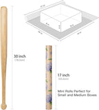 RUSPEPA Hydrangea Wrapping Paper for Women Girls, Mini Roll, Delicate Blooming Floral Gift Wrap, Aesthetic Purple Flower Kraft Paper for Spring, Wedding, Mother's Day, Birthday, 17 Inch x 16.4 Feet
