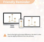 NUPTIO Candle Stick Holder for Wedding: 18 Pcs Tall Hurricane Gold Candles Holder with Clear Glass Chimney Cover - Tapered Candlestick Decor Bulk for Party Centerpiece