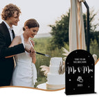Black Wedding Sign, The Year We Became Mr and Mrs Signs, Wedding Engagement Bridal Shower Decor for Reception Ceremony Party, Weddings Love Acrylic Sign