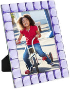 Isaac Jacobs Decorative Sparkling Light Purple Jewel Picture Frame, Photo Display & Home Décor (5x7, Light Purple)