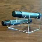 Microphone stand, transparent acrylic microphone base, microphone display stand Display Stand, Clear Desktop Holder for 2 Mics, Transparent Organizer Base