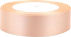 Naked pink Solid Satin Ribbon 1 Inch 25 Yards Solid Polyester Fabric Ribbon for Gift Wrapping Wedding Christmas Baby Shower Birthday Party Decoration Handmade Immortal Flower Craft