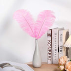 YAKRUNA 30PCS Light Pink Ostrich Feathers Bulk 12-14 Inches for Centerpieces for Wedding Birthday Gatsby Party, Decorative Plumes for Vase & Table & Christmas Tree Decor (30-35cm, Pink)