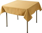 Cupuamon Square Tablecloth 52x52 inch Washable Polyester Fabric Table Cloth for Wedding Party Dining Banquet Decoration（52x52,Gold）
