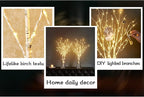 Fudios Birch Branch Lights with Timer for vase 100 LED Lighted Willow Twig 32IN Tall Battery Operated Home Party Indoor Outdoor use