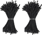 HAHIYO 1000Pcs 1mm Black Pearl Double Head Flower Pistil for Flower Making Scrapbook Decoration Mini Handmade Artificial Pistil Pearlized Floral Stamen Pollen