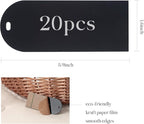 UNIQOOO 20 Pcs Black Acrylic Place Cards, 3.9x1.6 inches DIY Blank Hanging Tags, Perfect for Wedding Table Decor, Birthday, Centerpiece, Decoration, Party, Anniversary, Event
