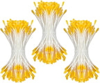 HAHIYO 700Pcs 2mm Yellow Double-Head Flower Stamen with Crystal-Like Flower Head for Handmade Floral Art Scrapbook Decoration Artificial Floral Pistils Pollen Stamens Wedding DIY Stamens
