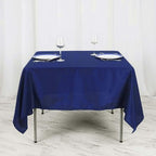 Efavormart 70" Square Linens Navy Blue Wholesale Linens Polyester Square Linen Tablecloth for Wedding Banquet Party Restaurant
