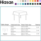 Hiasan Solid Square Tablecloth - Waterproof and Spillproof Washable Table Cloth for Dining Tables, Orange Yellow, 54 x 54 Inch
