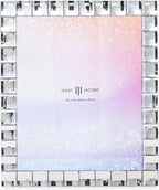 Isaac Jacobs Decorative Sparkling Jewel Picture Frame, Photo Display & Home Décor (8x10, Clear)