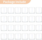 NUPTIO Clear Tealight Candle Holders: Set of 24 Glass Votive Holders Bulk - Small Floating Candleholder for Wedding Birthday Holiday Table Centerpieces Decoration (2.24 x 1.97 inch)