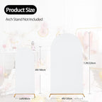WEERRW White Arch Backdrop Cover Set of 2 Spandex Fitted Round Top Chiara Backdrop Stand Stretchy Wedding Covering for Event Birthday Party Banquet Decoration (6FT, 7.2FT)