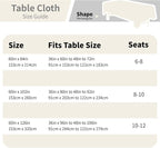 Ivory 6 Pack Polyester Table Cloth 60 x 126 Inch, Rectangle Tablecloths for 6 Foot Tables Washable Table Cloth for Party Wedding