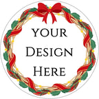 100-1000pcs Custom Stickers Merry Christmas Stickers Personalized Labels Adhesive Xmas Decorative Envelope Seals Stickers for Cards Gift Boxes (Round-2)