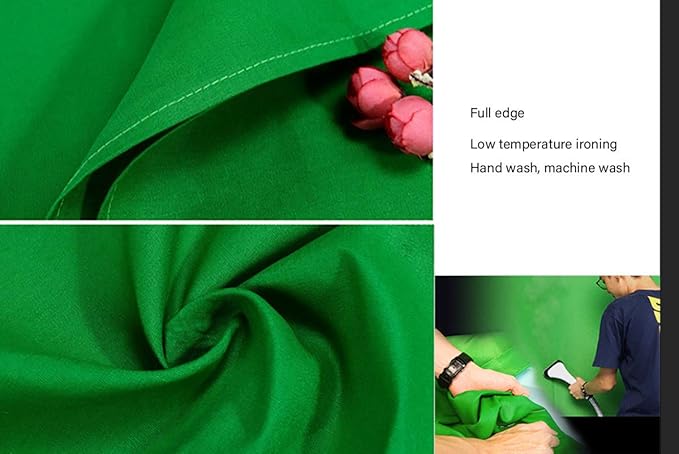 Green Screen Backdrop 5x7ft Photo Backdrop Chromakey Muslin Portrait Green Backdrop for PS Keying/Video Creation/Studio Portrait Shoots