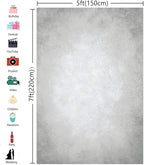 5x7ft Grey Portrait Photography Backdrops Solid Texture Abstract Photo Background for Photoshoot
