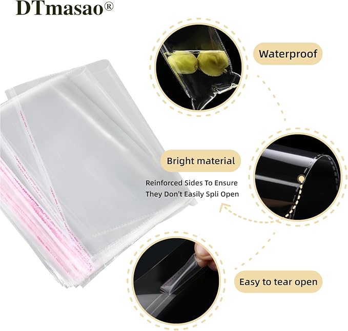 2x10 Inches 100 Pcs Pretzel Bags Thickened Pretzel Rod, Self Sealing Cellophane Individual Clear Prezetels Sticks Food Safe Bags for Chocolate, Candies, Cookies