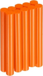 HARFINGTON 10pcs Hot Glue Sticks 0.43" Dia x 3.94" Long EVA Mini Hot Melt Adhesive Glue Stick for Hot Melt Gun Wood Plastic Glass Flowers Fabrics Foam, Orange