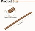 HARFINGTON 10pcs Hot Glue Sticks 0.28" Dia x 5.91" Long EVA Mini Hot Melt Adhesive Glue Stick for Hot Melt Gun Wood Plastic Glass Flowers Fabrics Foam, Brown