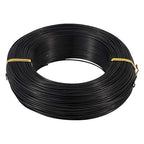 Fashewelry 459 Feet 17 Gauge Aluminum Wire Black Bendable Metal Craft Wire for Beading Jewelry Craft Making (1.2mm)