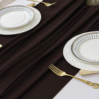 2 Pack 10 Ft Chiffon Table Runner Coffee Gauze Long Table Runners 27x120 Inches Sheer Tulle Table Runner for Rustic Wedding Reception Bridal Shower Decorations Birthday Party