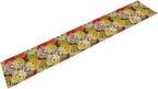 Brown Dahlia Floral Table Runner, Seasonal Autumn Thanksgiving Pattern Print for Home Kitchen Table Decor Dining Coffee Room Party Decor 13x70 Inch