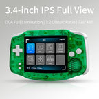 RG34XX Retro Handheld Game Consoles RG34XX Classic Retro Gaming Console 32+64G Card Preloaded Games 5000+ rg34xx Portable Gaming Console Linux 64-bit 3500mAh Battery WiFi Bluetooth HD and TV Output Green