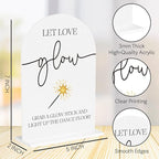 Wedding Glow Sticks Light Up Sticks Sign for Reception Acrylic Arch Dance Floor Props Table Decor Signs for Wedding Bridal Shower 7 x 5 Inches