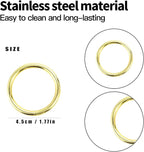 10 Pcs Gold Napkin Rings - Metal Napkin Ring(Round) Stainless Steel Napkin Rings for Table Settings Wedding Christmas Party Dinner Table