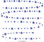 Navy Blue 40th Birthday Decorations Number 40 Circle Dot Twinkle Star Garland Metallic Hanging Streamer Bunting Banner Backdrop for Women 40 Year Old Birthday Forty Anniversary Party Supplies