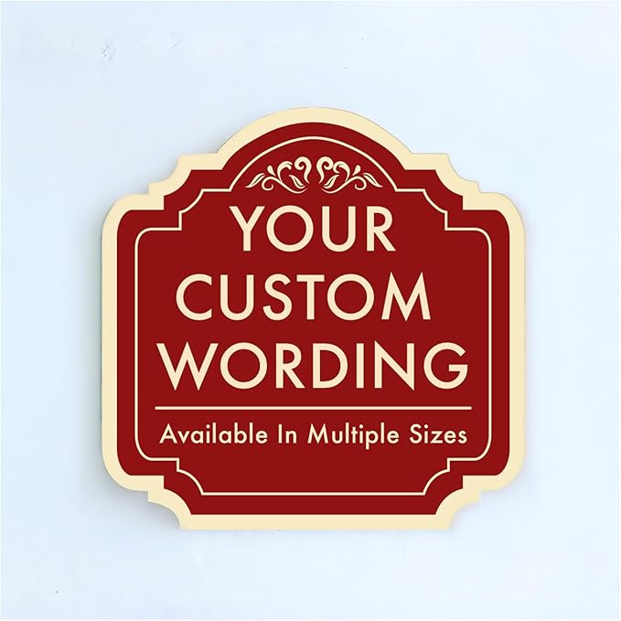 SPEEDYORDERS Custom Red Aluminum Sign, 24x24 Inches, Vintage Style, Weatherproof, Easy Installation, Made in USA