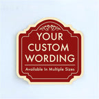Custom Personalized Red Brick Style 12x12inch Outdoor Aluminum Driveway Signs, Weatherproof