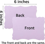 50 Pack Blank Kraft Cards Cardstock Thick Paper Brown Greeting Cards for DIY Gift Card Menus, Baby Shower and Wedding Invitations (Purple, 5 Colors, 4x6IN)