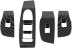 4pcs Carbon Fiber Style Front Rear Doors Window Glass Lift Switch Panel Cover Decorative Sticker Protection Car Interior Accessories for Mazda 3 2020-2025 KT12