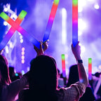 LifBetter Light Up Glow Sticks Bulk, LED Foam Sticks 112 pcs Glow in The Dark with 3 Modes Flashing Led Foam Multicolor Batons Light up Party Favors for Birthdays, Weddings, Concerts, Festivals