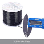 BENECREAT 15 Gauge 220FT Black Aluminum Wire Anodized Jewelry Craft Wire for Floral Beading, Plant Gardening, Decor