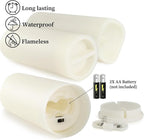 Set of 72 Flameless Led Battery Opeated (D2.2'' x H4''5''6'') Waterproof Outdoor Indoor Candles with 10-Key Remotes and Cycling 24 Hours Timer