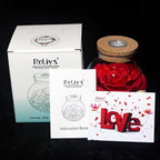 Preserved Real Roses with Colorful Mood Light Wishing Bottle, Eternal Rose，Never Withered Flowers, Table Decor,Christmas Anniversary Valentine's, Red 4.3inch, 1pcs