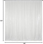 Poise3EHome White Sequin Backdrop, 8FT x 10FT Sequin Photography Backdrop Curtain for Party Decoration